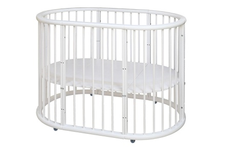 Детская Кровать-Трансформер Массив+МДФ Белая Малыш/Разные Цвета Ш-1270 х В-875 мм