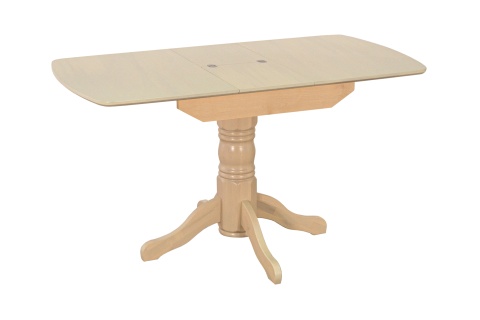 Стол обеденный раздвижной с овальной крышкой выбеленная береза