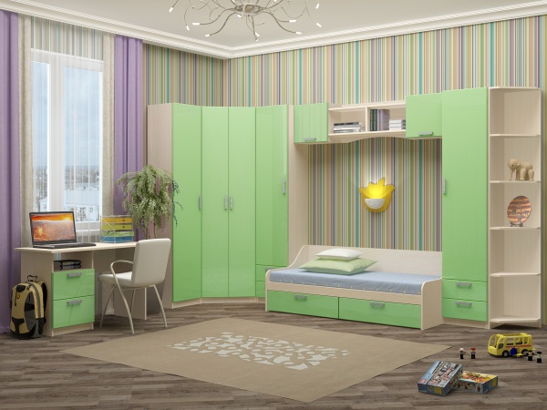 Детский Гарнитур Юнга-7-01 МДФ/Разные Цвета