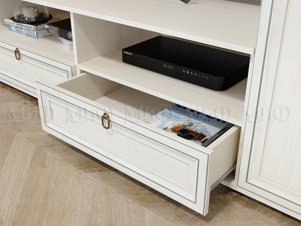 Тумба TV Элит-1 МДФ Сандал Светлый (Ш-1400 мм x Г-528 мм х В-452 мм)